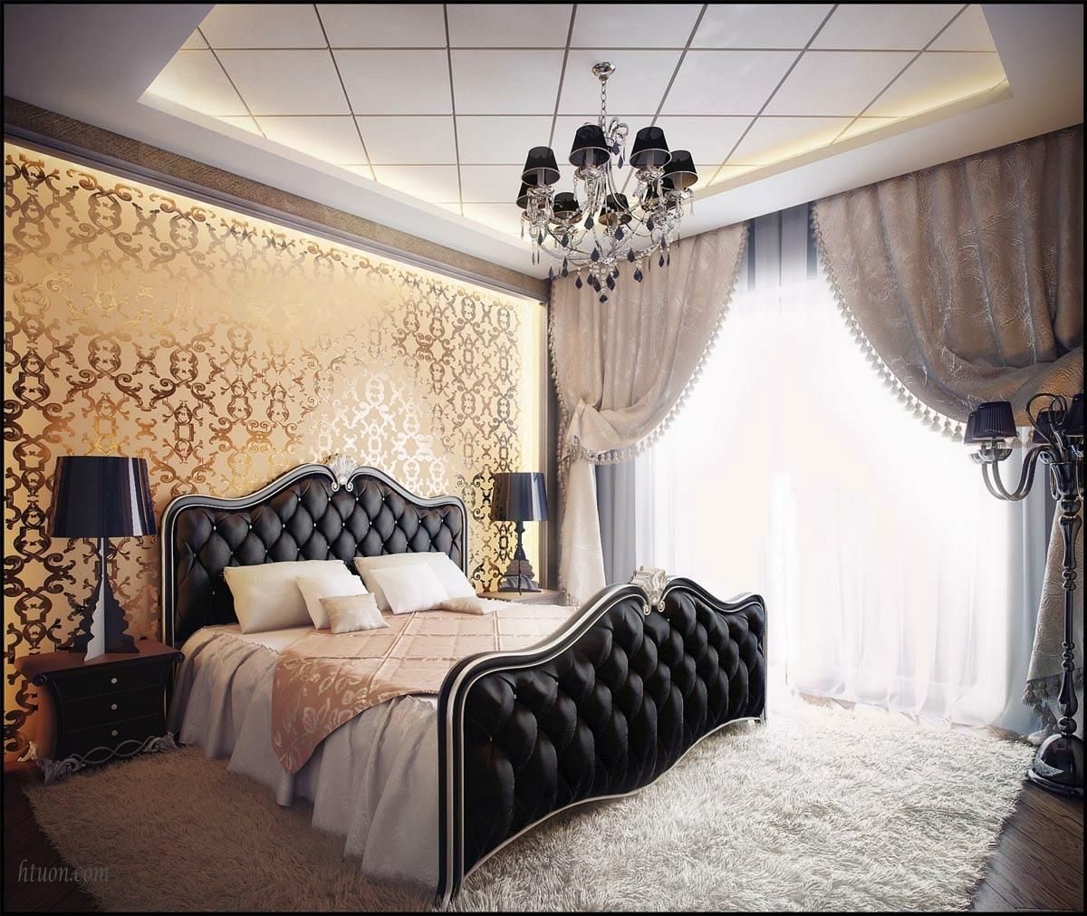 غرف نوم رومنسية للعرسان أنوثة