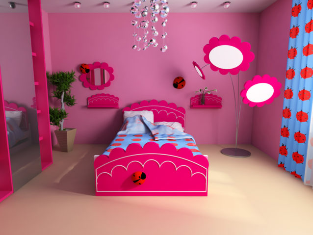 اللون الوردي لغرفة نوم ذات طابع انثوي طفولي أنوثة Ounousa موقع الموضة والجمال للمرأة العربية